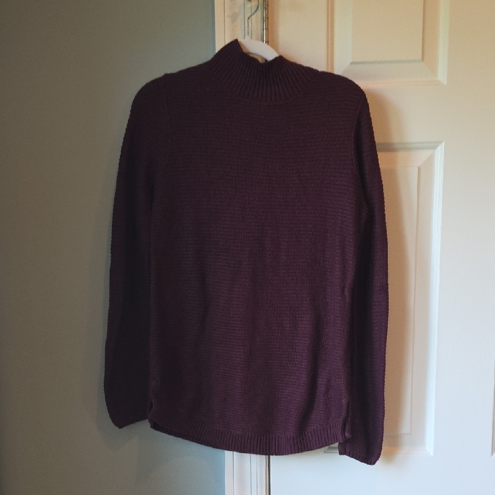 Ann Taylor Purple Mockneck Sweater